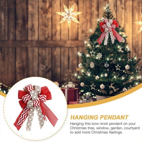1pc Christmas Bowknot Creative Christmas Tree Ornament Bowknot Decor