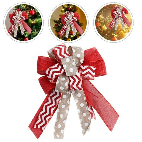 1pc Christmas Bowknot Creative Christmas Tree Ornament Bowknot Decor