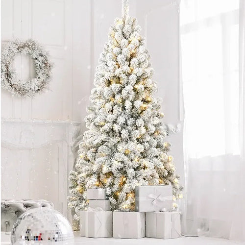 5ft Pre-lit Flocked Artificial Christmas Tree Environmentally Friendly