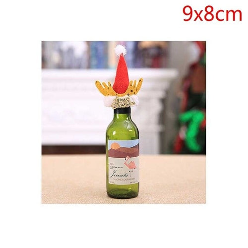 Christmas Wine Bottle Decor Set Santa Claus