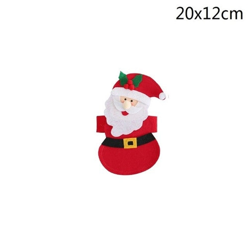 Christmas Wine Bottle Decor Set Santa Claus