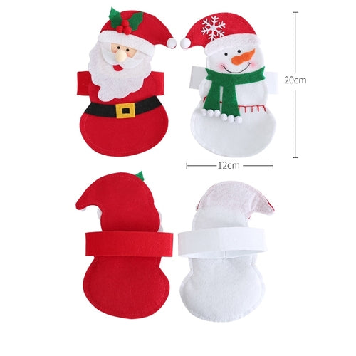 Christmas Wine Bottle Decor Set Santa Claus