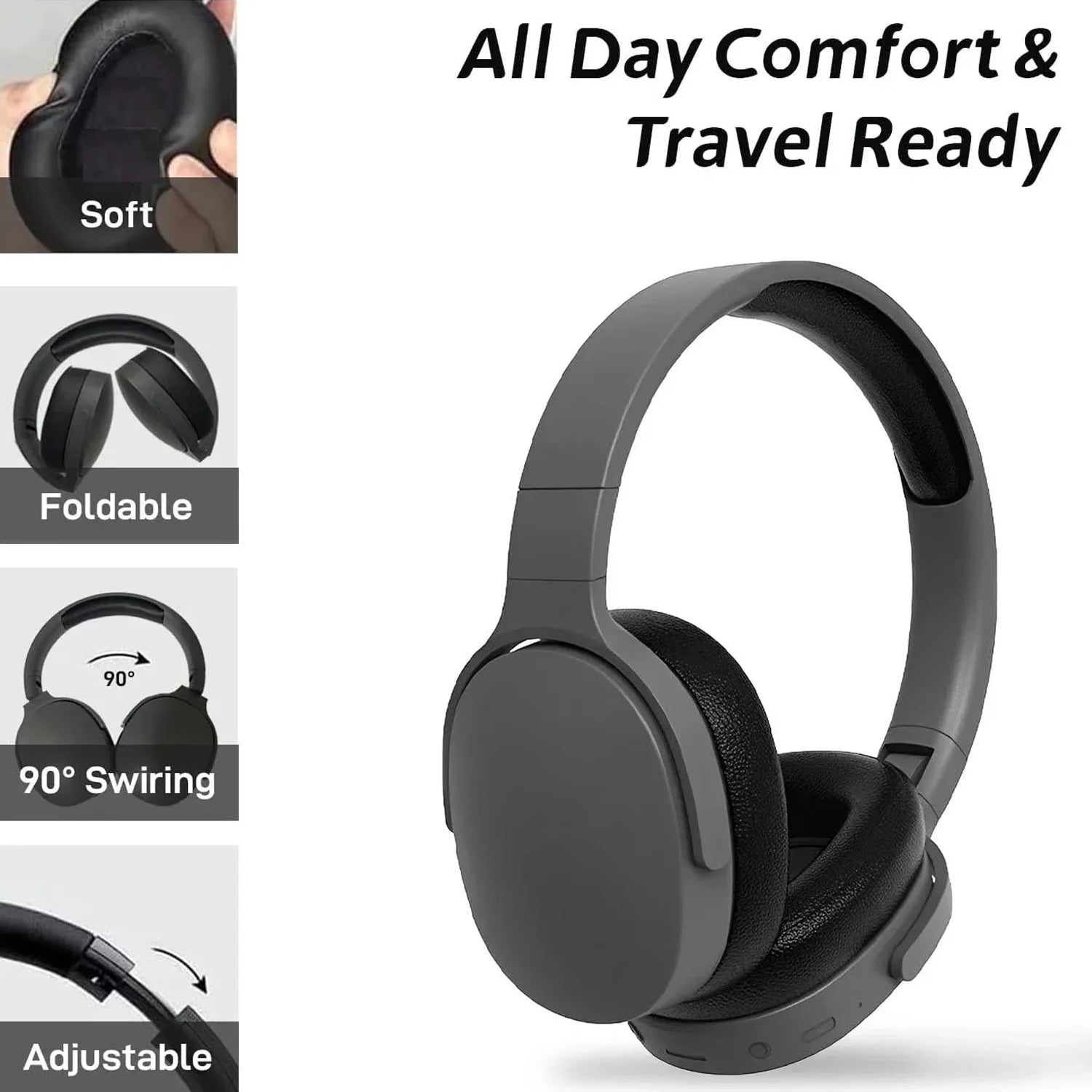 Original Wireless Headsets Bluetooth 5.3 Over-ear Headphone For Samsung iPhone Stereo HiFi Game Earphone With Mic