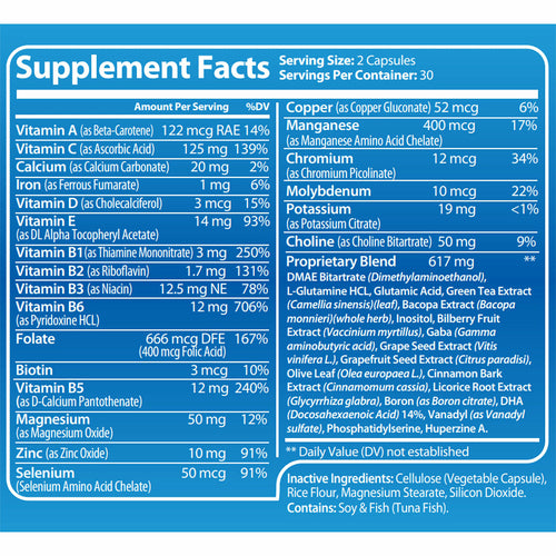 Luma Genius Supplement for Brain Fog, Memory, Mood and Focus - 60 Ct.